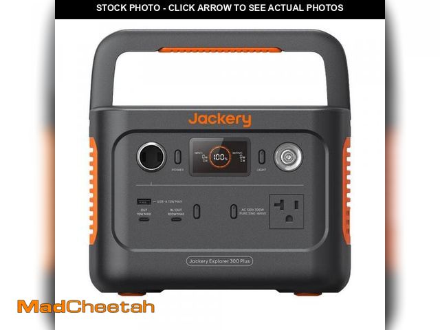 Lot 74-12255483 - Jackery 300W Continuous/600-Watt Peak Output Power Station Explorer 300 Plus Push Button Start Batte...