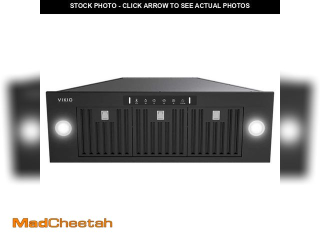 Lot 74-14344957 - VIKIO 36 in. 900CFM Ductless Convertible Insert Range Hood in Black Stainless Steel with LED Light G...