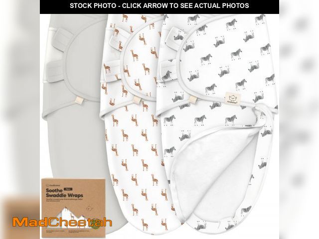 Lot 74-12303701 - Baby Swaddle Sleep Sacks with Zipper - 3-Pack Swaddles for Newborns 0-3 Months, Infant, Baby Girls, ...