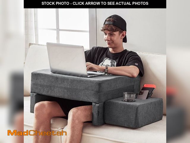 Lot 74-13948653 - Comehealthy Lap Desk Pillow for Laptop, Large Reading Pillow for Adult, Arm Rest Pillow with Cup Hol...