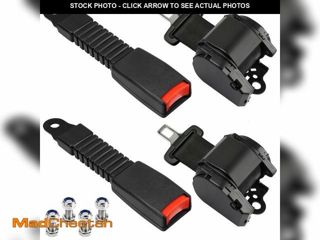 Lot 74-13773396 - CartClan 78.74" Retractable Golf Cart Seat Belts, Universal Golf Cart Seat Belts Suitable for Club C...