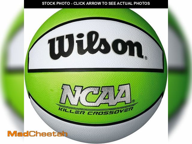 Lot 74-13041817 - WILSON NCAA Killer Crossover Outdoor Basketball - Size 5 - 27.5", Lime/White - UNUSED