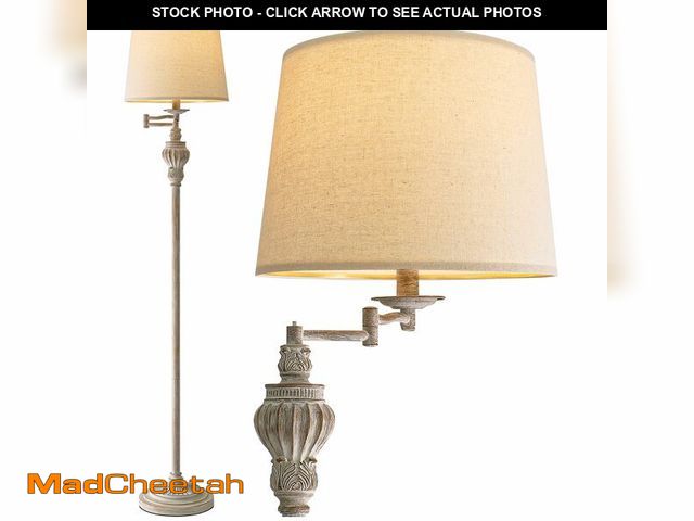 Lot 74-14209269 - G-SAFAVA 61" Vintage Floor Lamp with 350ÃÂ° Adjustable Swing Arm, Tall lamp Standing Lamp for Bedro...