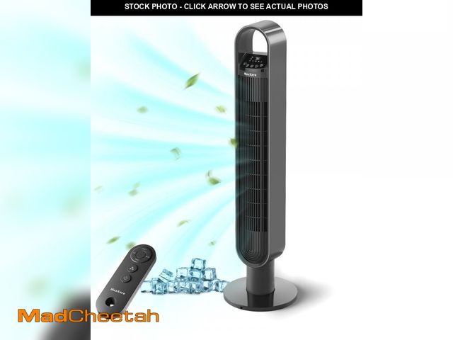 Lot 74-12263395 - MaxKare 40" Tower Fan, 75Â° Oscillating Quiet Cooling Fan with 12H Timers &amp; Remote, 3 Speeds 3 W...