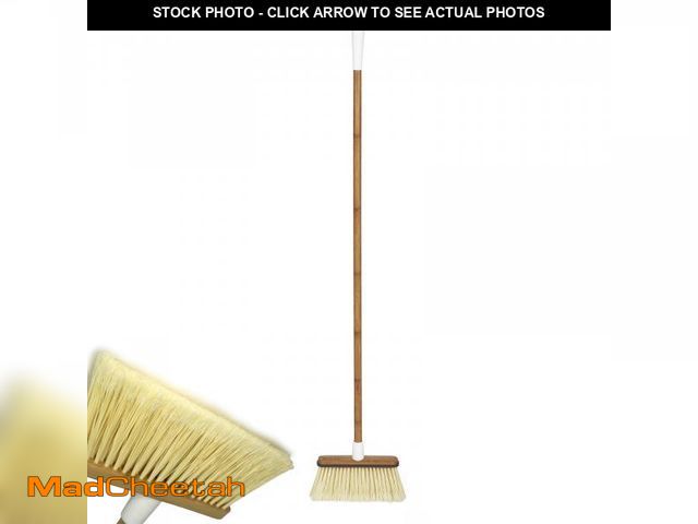 Lot 74-12518239 - Full Circle Clean Sweep -Bamboo Broom -Angled for Precision in Tight Spaces, with Stiff Flagged Bris...