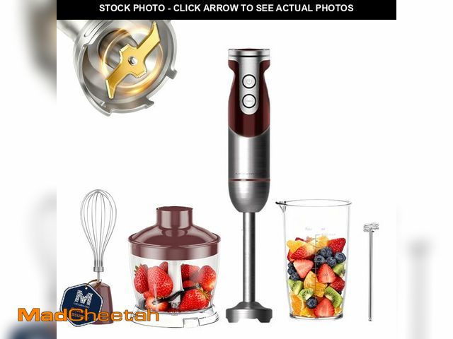 Lot 74-14382892 - MegaWise 5-in-1 Immersion Hand Blender, Titanium Reinforced Blades (80% Sharper), 12-Speed Powerful ...