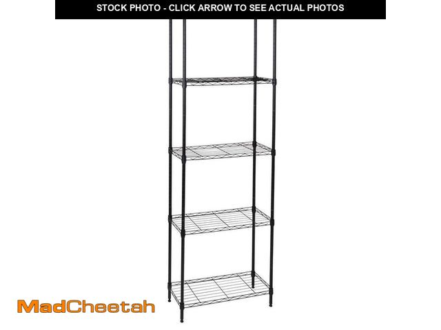 Lot 74-14255426 - HDX 5-Tier Steel Wire Shelving Unit in Black 24 in. W x 72 in. H x 10 in. D - UNUSED