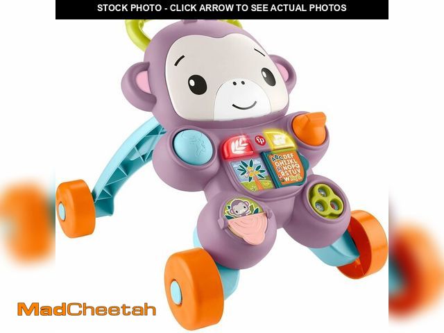 Lot 74-14067262 - Fisher-Price Baby Push Toy Learn with Me Purple Monkey Walker Musical Learning Activity with Lights ...