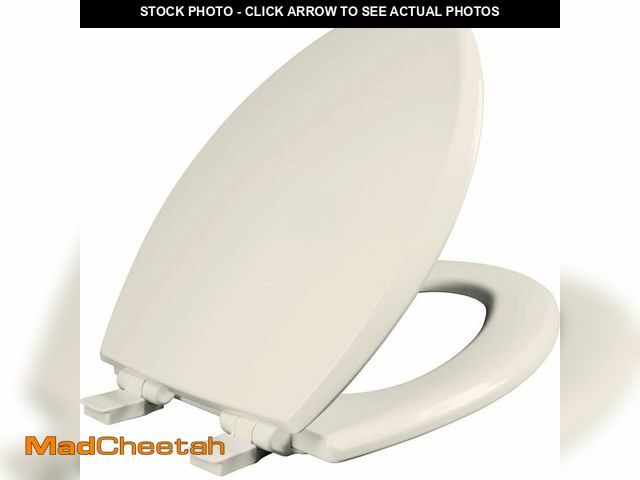 Lot 74-14348881 - Mayfair Cassel Slow Close Toilet Seat, Easy Clean, Non Slip Premium Wood Seat, Easy Install, Made in...