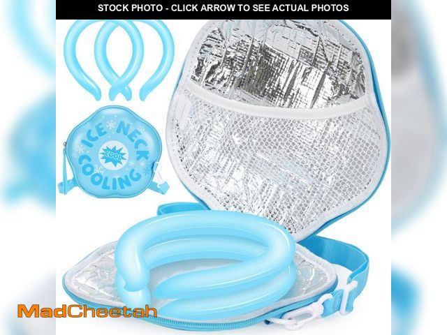 Lot 74-12436975 - HEALSTOK 2Pcs Neck Cooling Tube with Insulated Bag, Reusable Cooler Ice Neck Ring Warps, Ice Pack fo...