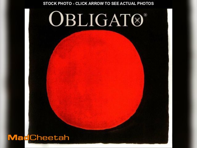 Lot 74-12457240 - Obligato 4/4 Violin String Set - Medium Gauge - with Gold Ball-end E &amp; Silver D - UNUSED