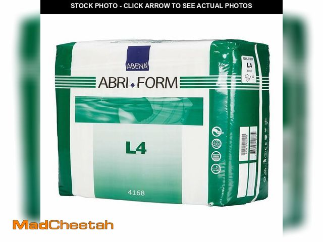 Lot 74-14377535 - Abena Abri-Form Comfort Plastic-Backed Briefs, Level 4, (Medium To Large Sizes) Large, 12 Count - UN...