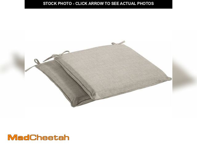 Lot 74-13734008 - Sorra Home Sunbrella Indoor/Outdoor Corded Chair Pad Set, 19 in x 16 in x 2 in, Cast Silver 2 Count ...