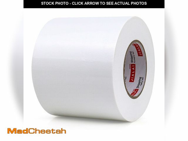 Lot 74-13544489 - JIALAI HOME 5 inch Wide Duct Tape, Industrial Grade White 5 inches x 55 Yards (164 ft), 9 Mil Heavy-...