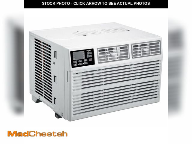 Lot 74-12694232 - Whirlpool 12,000 BTU 115V Window-Mounted Air Conditioner with Remote Control, Window AC for Rooms up...