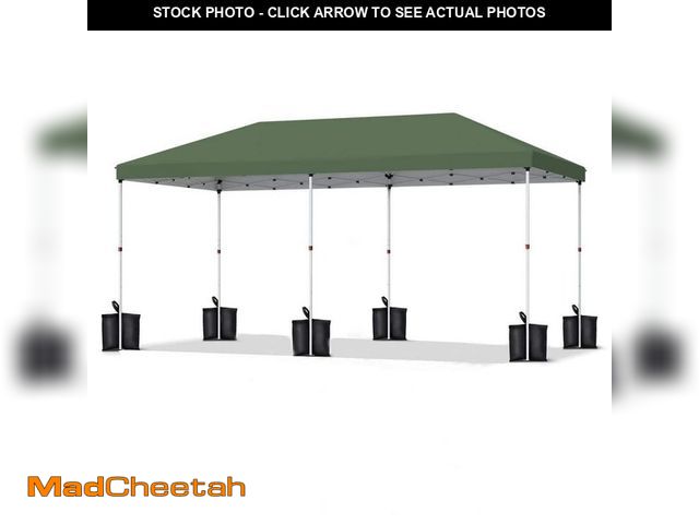 Lot 74-12465020 - *SEE DETAILS* homfan 10 ft. x 20 ft. Pop Up Canopy Tent Outdoor Canopy with No Removable Sidewall On...