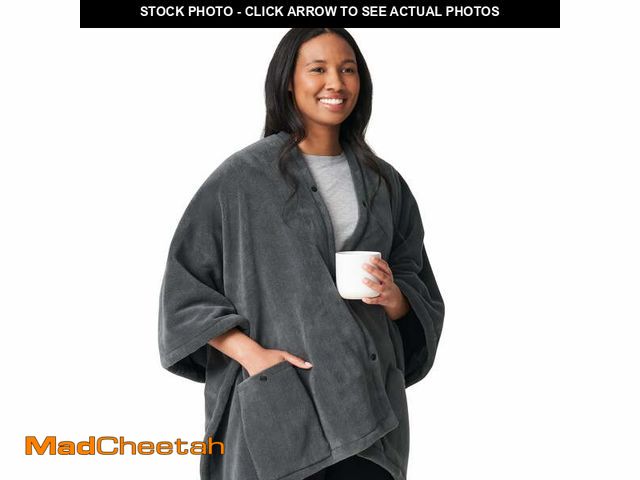 Lot 74-12859224 - Sunbeam On-the-Go Cordless Heated Throw Blanket Microplush Gray 4 Heat Settings 50" x 60" - UNUSED