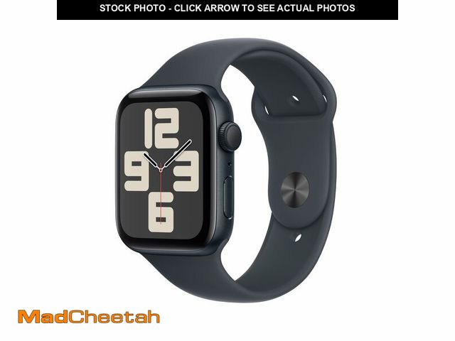 Lot 74-12838492 - Apple Watch SE (2nd Gen) [GPS 44mm] Smartwatch with Midnight Aluminum Case with Midnight Sport Band ...