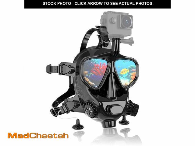 Lot 74-12712086 - Full Face Diving Mask for Scuba Diving, 180ÃÂ° View Panoramic Dive Mask with Camera Mount, Anti-Fog...