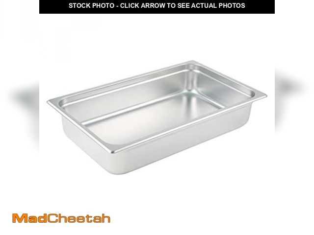 Lot 74-11722229 - Winco 4-Inch Anti-Jamming Steam Pan, Full, 24-Gauge - UNUSED