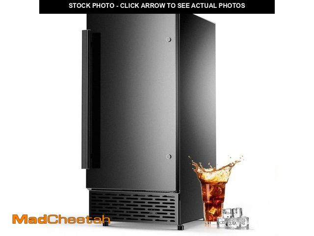 Lot 74-12663379 - Gilati 15 in. 120 lbs./24 H Half Size Cube Commercial Freestanding/Undercounter Ice Maker with 30 lb...