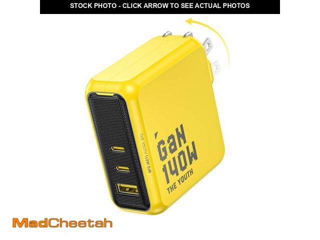Lot 74-14294474 - AOHI 100W USB C Charger GaN+, 2 Port Type C PD Wall Charger Foldable Power Adapter with 4ft USB C LE...