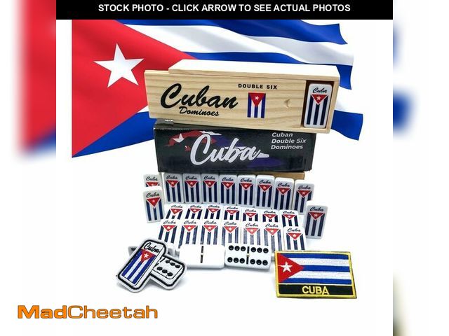 Lot 74-14051943 - PRK 14 Cuban Style Double Six Dominoes Ã¢â¬â 28 Classic White Tiles with Black Pips Ã¢â¬â Incl...