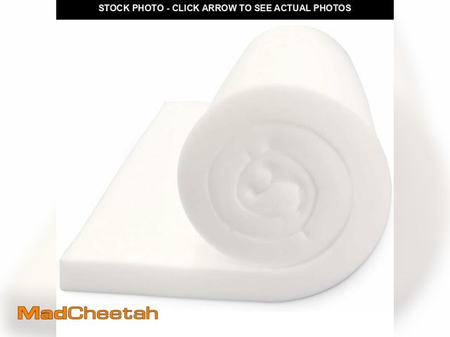 Lot 74-13583889 - FOAMYFOAM High Density 1 inch Thick, 18 inch Wide, 120 inch Long Upholstery Foam, Cushion Replacemen...