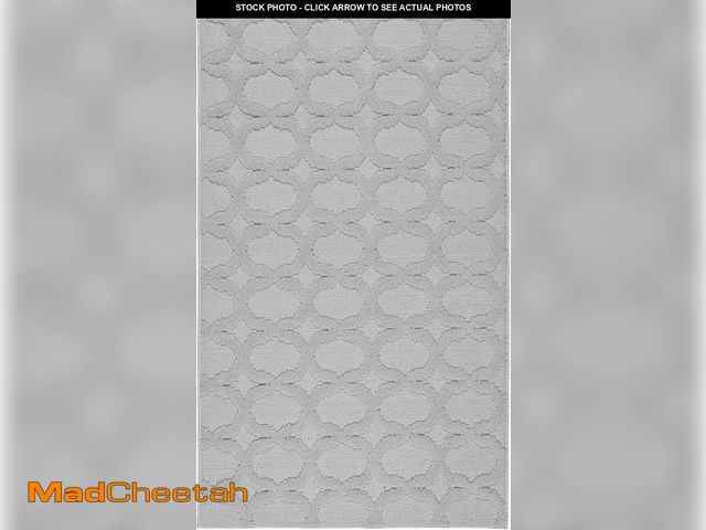 Lot 74-12396687 - Garland Rug Sparta Non Slip Polypropylene 3 Ft. X 5 Ft. Silver Gray Area Rug- Ideal for Living Rooms...