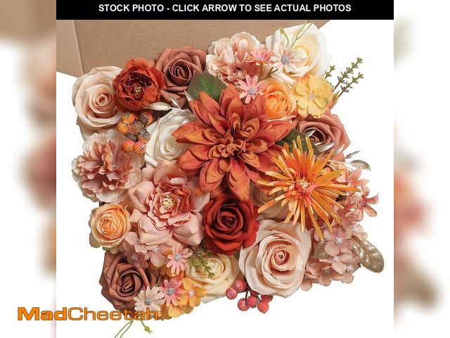 Lot 74-12705618 - Serra Flora Artificial Flowers Combo Box Set Faux Flowers Bulk Flower Leaf with Stems for DIY Weddin...