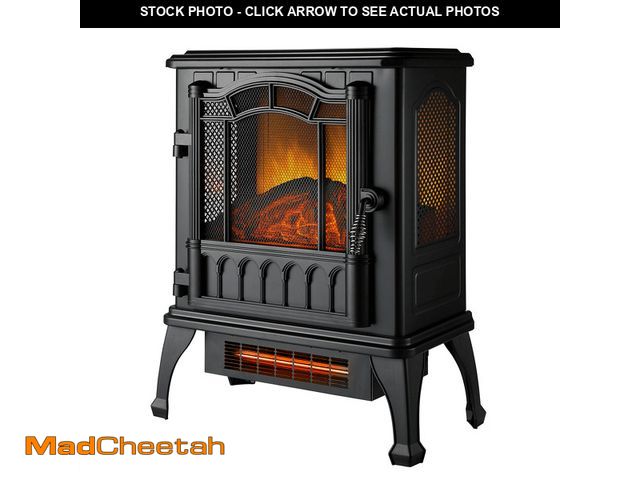 Lot 74-12788791 - Mainstays New 2-Setting 3D Electric Stove Heater with Life-like Flame, Black - UNUSED