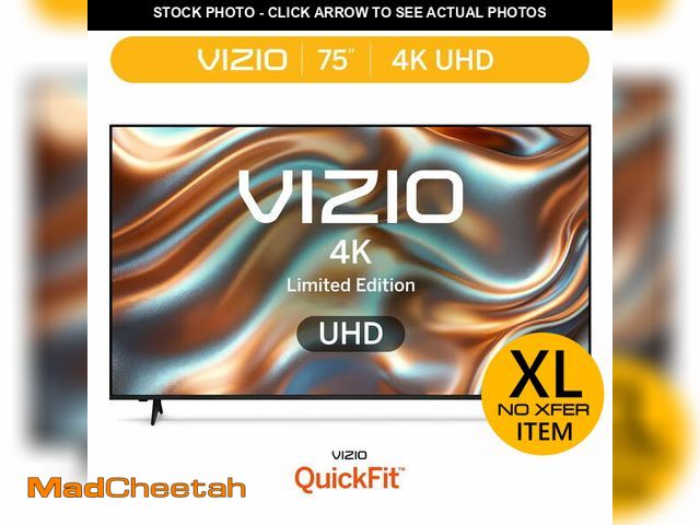 Lot 74-12981733 - VIZIO 75â Class 4K UHD LED HDR Limited Edition Smart TV (NEW) V4K75X-08 - USED