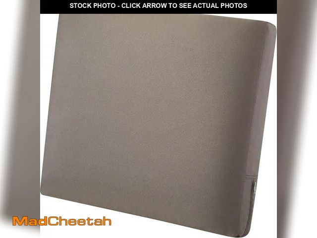 Lot 74-11987608 - Classic Accessories Ravenna Water-Resistant 23 x 20 x 4 Inch Patio Back Cushion, Dark Taupe, Outdoor...