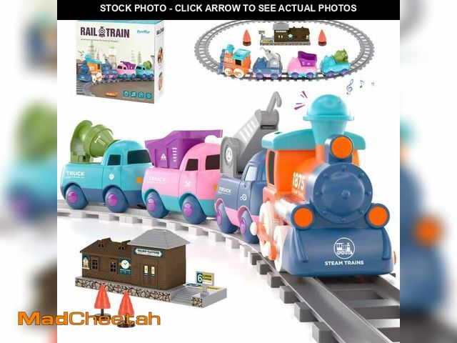 Lot 74-13549433 - Train Set for Toddler Toys,Electric Train Toy for 3-5 Year Old Boy Gifts, Christmas Trains Set for K...