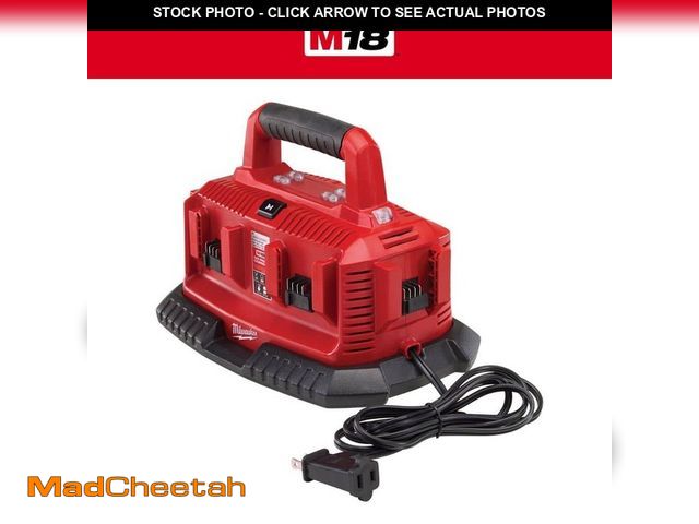 Lot 74-12797213 - Milwaukee M18 18-Volt Lithium-Ion 6-Port Sequential Battery Charger - UNUSED