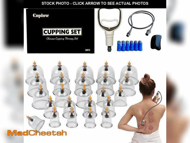 Lot 74-12710908 - Cupluw Cupping Set, 24 Cups Cupping Kit for Massage Therapy, Chinese Cupping Therapy Set with Magnet...