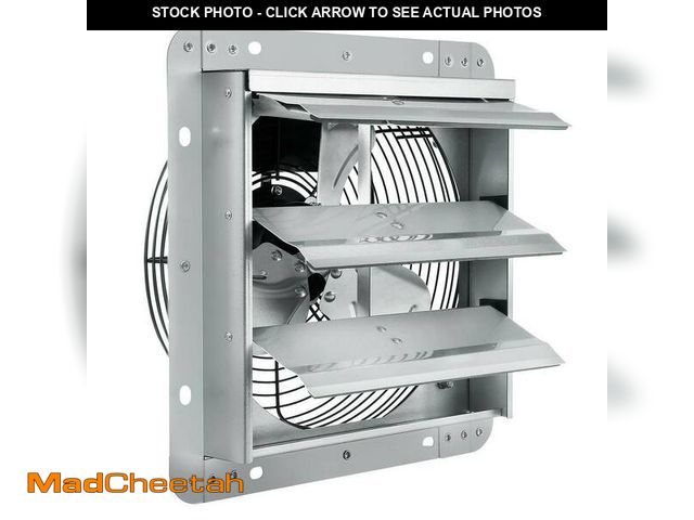 Lot 74-14193296 - VEVOR 10 in. Shutter Exhaust Fan High-Speed 820 CFM Aluminum Wall Mount Attic Fan, Wall Fan with Ven...