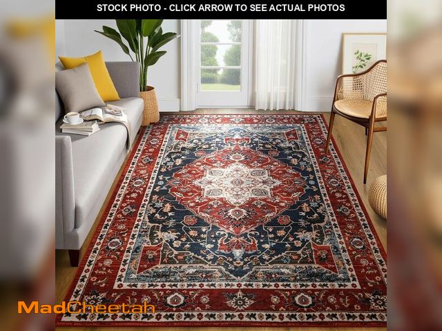 Lot 74-13710893 - YJ.GWL Large Area Rug for Living Room, 6x9 Machine Washable Boho Rug for Bedroom, Low Pile Lightweig...