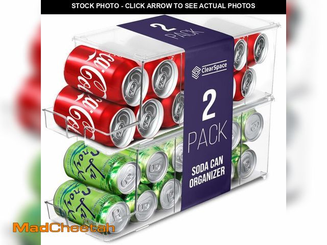 Lot 74-13567657 - ClearSpace Soda Can Organizer &amp; Soda Can Dispenser for Refrigerator - Fridge Organizer &amp; Sta...