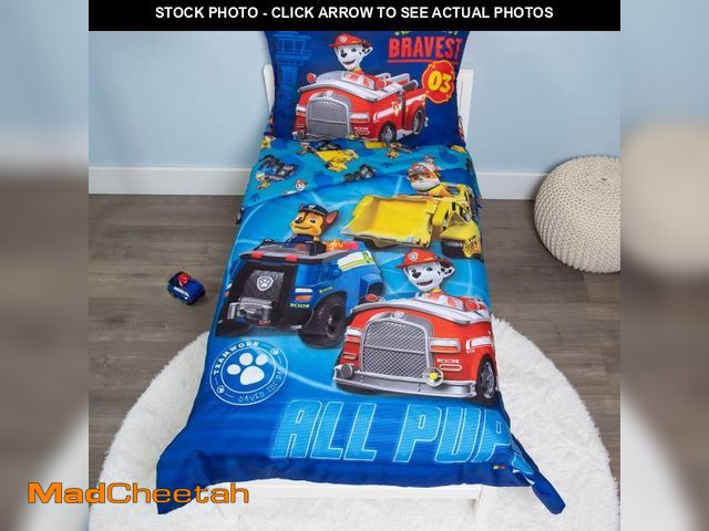 Lot 74-12051455 - Paw Patrol Calling All Pups 4 Piece Toddler Bedding Set - Includes Comforter, Sheet Set - Fitted + T...