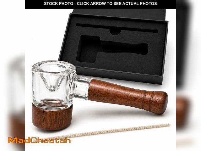 Lot 74-14429060 - MANHOS Collectible Handmade Smoking Pipe Set, Detachable Walnut Handle Tobacco Pipe - Includes Acces...