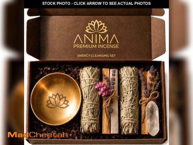 Lot 74-13947347 - Anima Premium Energy Cleansing Set Ã¢â¬â White Sage Smudge Sticks, Palo Santo Sticks, Clear Quart...