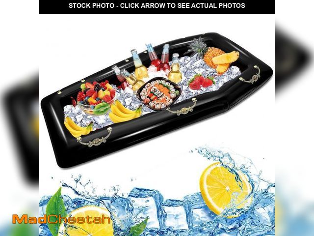 Lot 74-12302714 - 52Inch Inflatable Coffin Cooler Coffin Pool Float Inflatable Ice Chest Buffet Cooler Drink Beverage ...