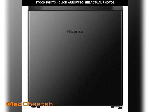 Lot 74-12528003 - Hisense 1.6 Cu ft Single Door Mini Fridge, Black, Energy Star, 1 Year Warranty, WMS017M6XBE New - UN...