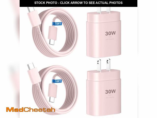 Lot 74-14212419 - Phone 17 16 15 Charger Fast Charging,30W USB C Phone 17 16 15 Pro Max Charger Block &amp;10FT Long T...