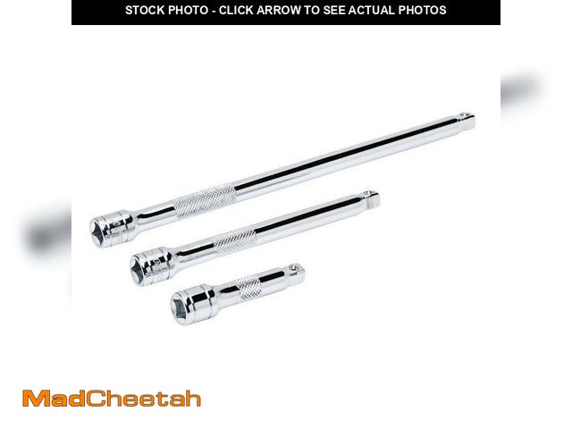 Lot 74-12672443 - (MISSING ONE PIECE) Husky 3/8 in. Drive Wobble Extension Set (3-Pieces) - UNUSED