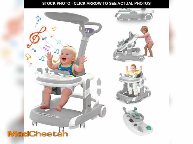 Lot 74-12782764 - ManyFun 4-in-1 Musical Infant Baby Walker with Wheels functional, Height Adjustable, Foldable Design...