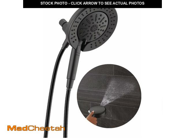 Lot 74-12971192 - Delta 6-Setting In2ition 2-in-1 Dual Shower Head with Handheld High Pressure ProClean Spray, Matte B...