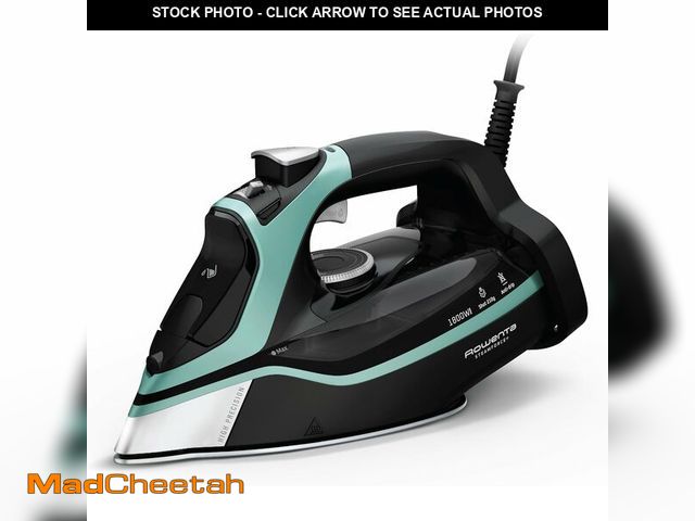 Lot 74-12674614 - Rowenta Steam Force Stainless Steel Soleplate Steam Iron for Clothes 400 Microsteam Holes 1800 Watts...