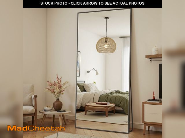 Lot 74-12784834 - Antok Mirror Full Length, 61"x18" Big Floor Mirror, Oversized Full Body Mirrors with Stand for Bedro...